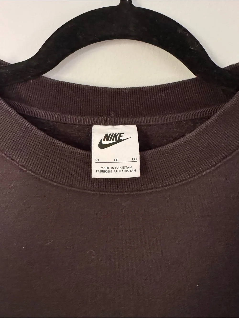 Nike x Stüssy Fleece Crewneck Sweatshirt Black Size XL Embroidered Logo